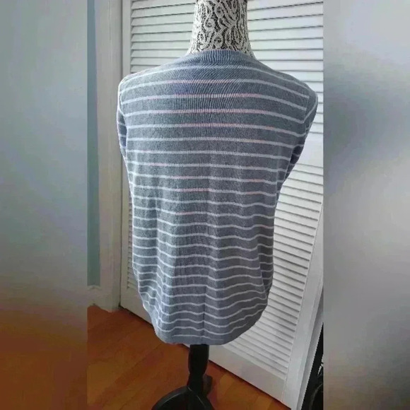 Simons Small Contemporaine Vision Organic Cotton Boatneck Striped Sailor Sweater - Picture 4 of 7